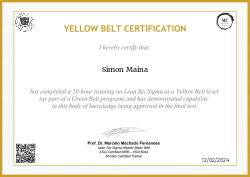 YELLOW BELT CERTIFICATION