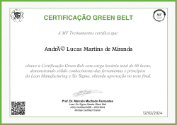 CERTIFICAÇÃO GREEN BELT