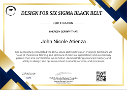 DFSS BLACK BELT CERTIFICATION
