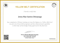 YELLOW BELT CERTIFICATION