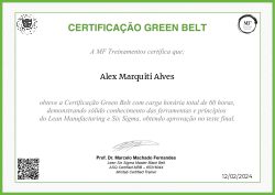 CERTIFICAÇÃO GREEN BELT