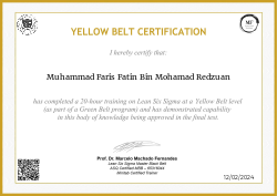 YELLOW BELT CERTIFICATION
