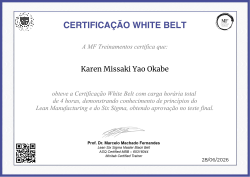 CERTIFICAÇÃO WHITE BELT