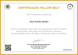 CERTIFICAÇÃO YELLOW BELT
