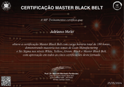 CERTIFICAÇÃO MASTER BLACK BELT
