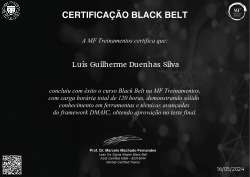 CERTIFICAÇÃO BLACK BELT