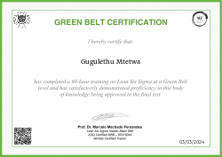 GREEN BELT CERTIFICATION