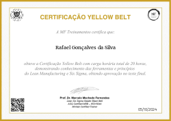 CERTIFICAÇÃO YELLOW BELT
