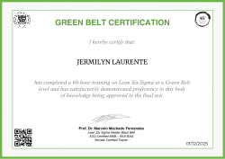 GREEN BELT CERTIFICATION