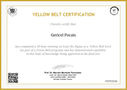 YELLOW BELT CERTIFICATION