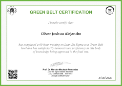 GREEN BELT CERTIFICATION