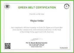 GREEN BELT CERTIFICATION