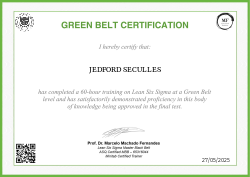 GREEN BELT CERTIFICATION