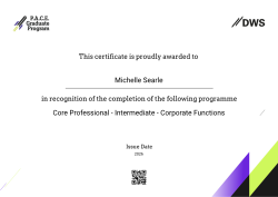 Core Professional - Intermediate - Corporate Functions