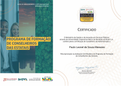 Programa de Formação de Conselheiros das Estatais