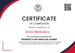 Intensive 3-Day Basic SQL Course