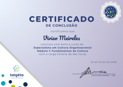 Especialista em Cultura Organizacional - Módulo Fundamentos da Cultura - Copy