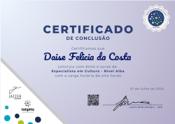 Especialista em Cultura - Nível Alba