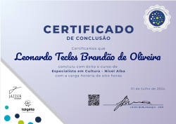 Especialista em Cultura - Nível Alba