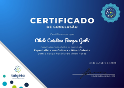 Especialista em Cultura - Nível Celeste