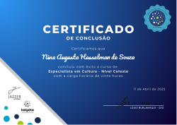 Especialista em Cultura - Nível Celeste