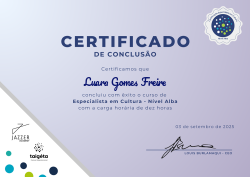 Especialista em Cultura - Nível Alba