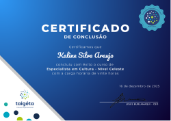 Especialista em Cultura - Nível Celeste