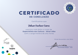 Especialista em Cultura - Nível Alba