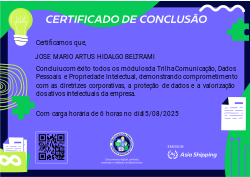 Trilha Comunicação, Dados Pessoais e Propriedade Intelectual