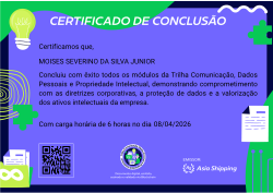 Trilha Comunicação, Dados Pessoais e Propriedade Intelectual