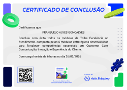 Trilha Excelência em Atendimento