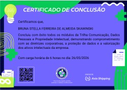 Trilha Comunicação, Dados Pessoais e Propriedade Intelectual